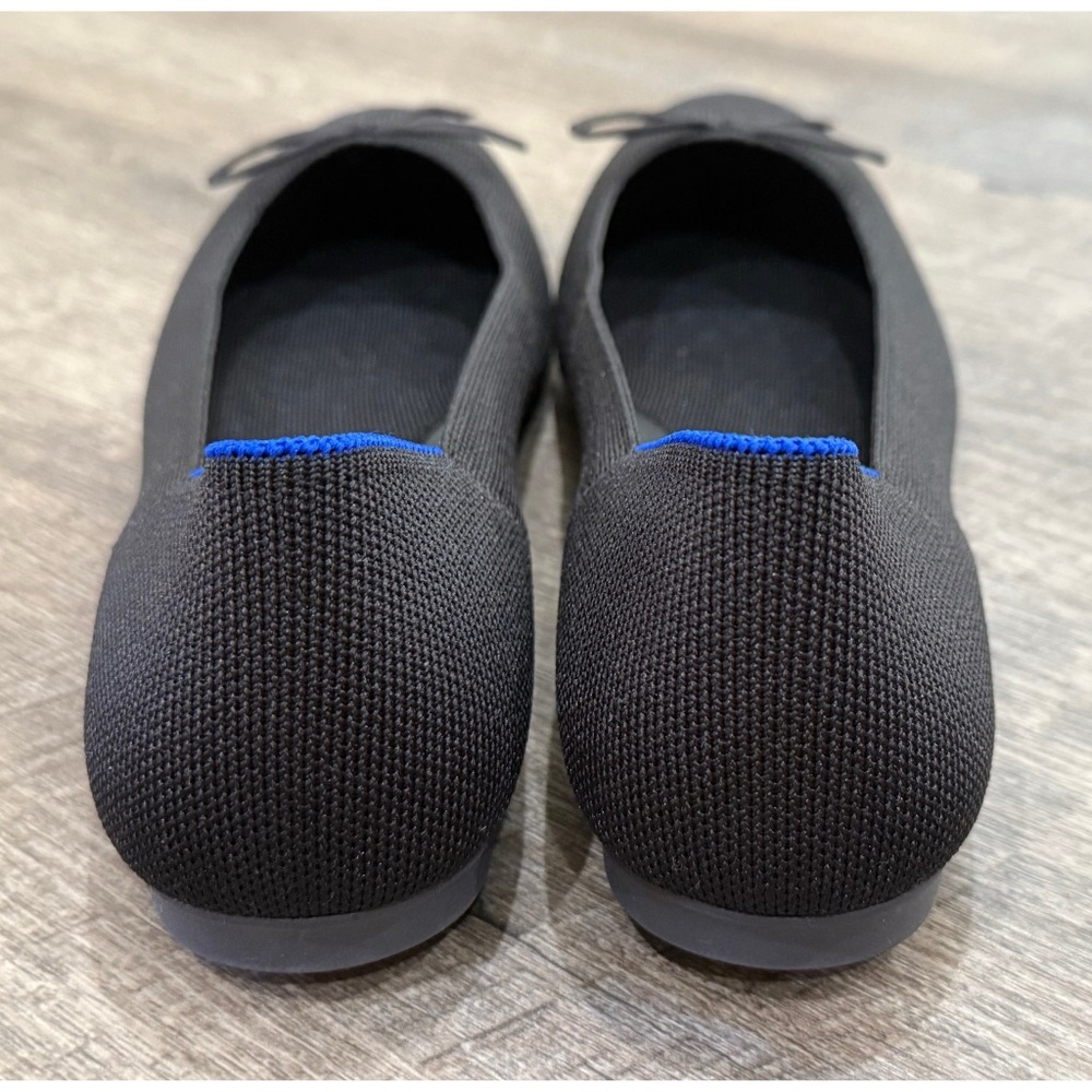 New Rothy’s The Ballet Flat Ballerina Black Comfort Slip On Bow Size 10.5 - Picture 6 of 8